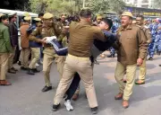 Prayagraj: UPPSC Protest Over Cut-Off, Answer Key Sees Heavy Police Deployment