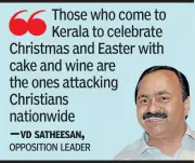 Satheesan Alleges 830 Attacks on Christians in 2024, Slams BJP & Inactive Commissions