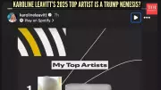 Trump Aide Leavitt's Spotify Reveals Taylor Swift in Top 5 Despite Feud