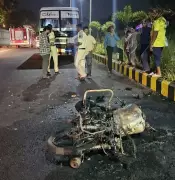 Vasco Tragedy: 32-Year-Old Man Dies as Motorcycle Bursts into Flames After Bus Collision