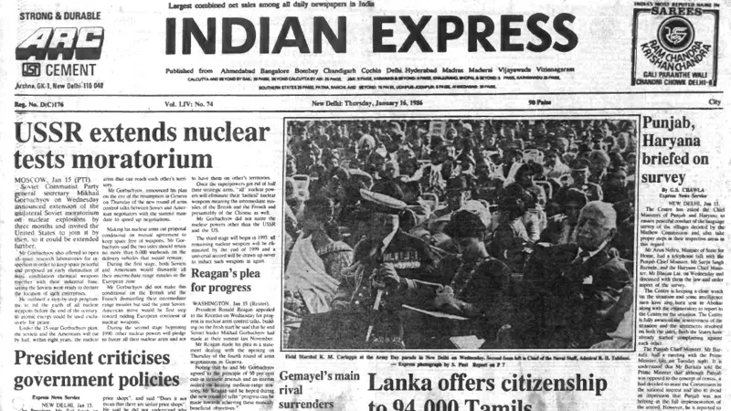 1986: Indira Gandhi Assassination Trial Ends, Gorbachev Extends Nuclear Moratorium