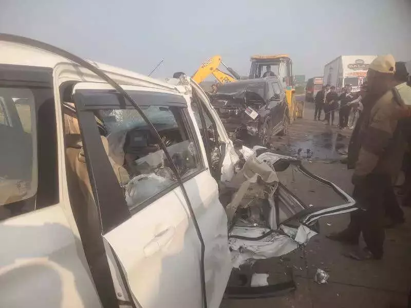 4 Dead, 8 Injured in Nashik-Peth Highway Head-On Collision Near Toll Plaza
