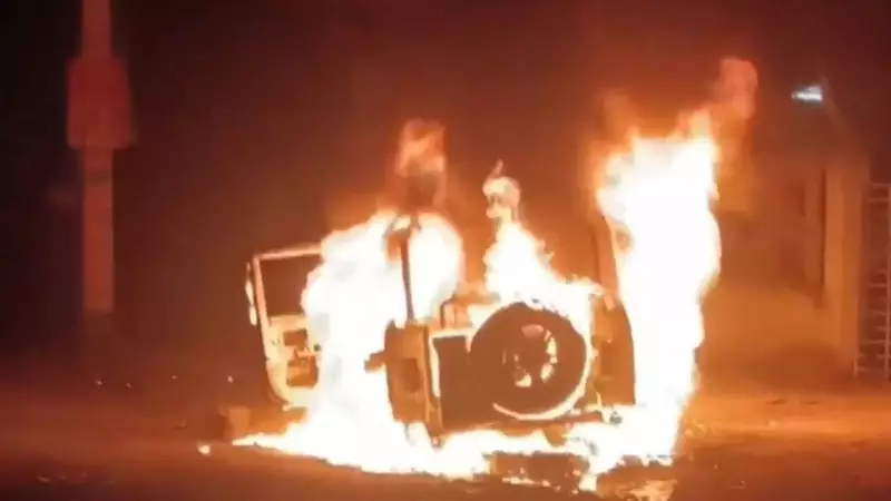4 Injured as Rogue Thar SUV Rams Vehicles in Patna's Danapur; Angry Locals Torch Vehicle