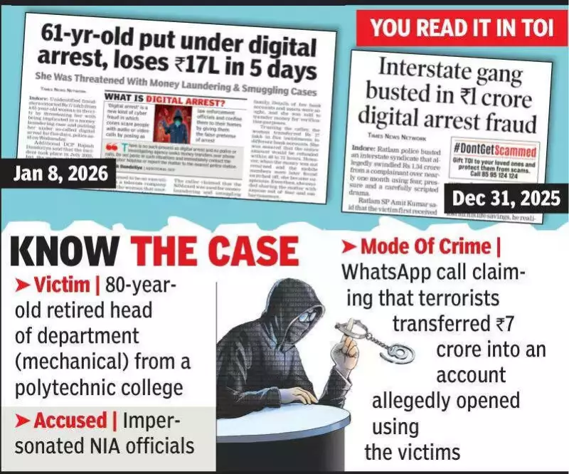 80-Year-Old Professor Loses Rs 10 Lakh in NIA Impersonation Scam in Khargone