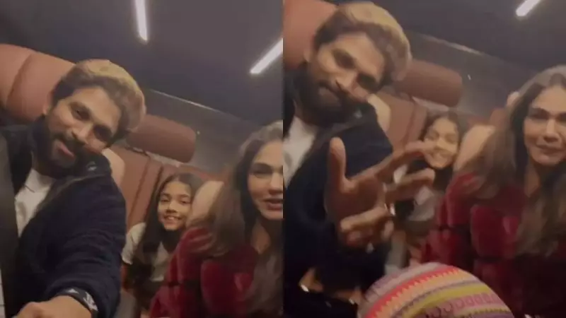 Allu Arjun Rings in New Year 2026 with Intimate Family Drive in Hyderabad