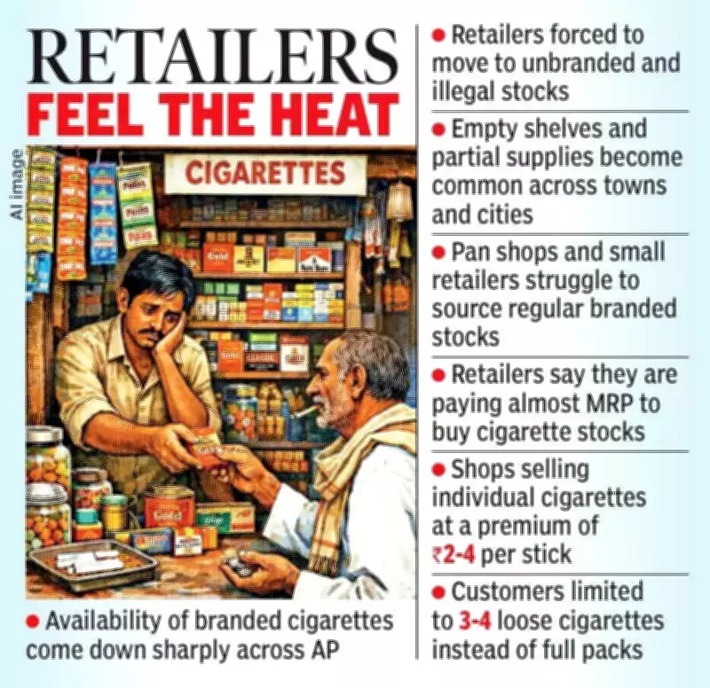 Andhra Pradesh Faces Cigarette Shortage as New Tobacco Tax Looms