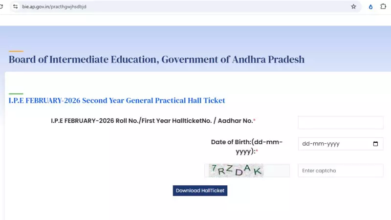 AP Inter 2026 Hall Tickets Released: BIEAP Issues Practical Exam Admit Cards