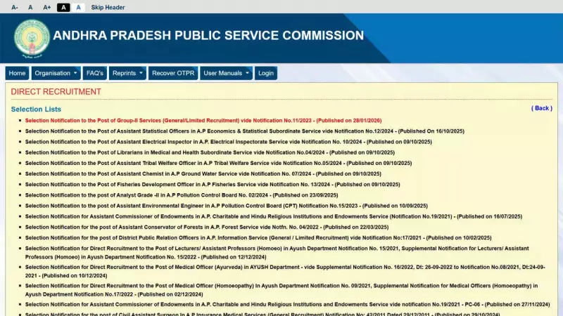 APPSC Releases Group 2 Services 2023 Provisional Selection List with 891 Candidates