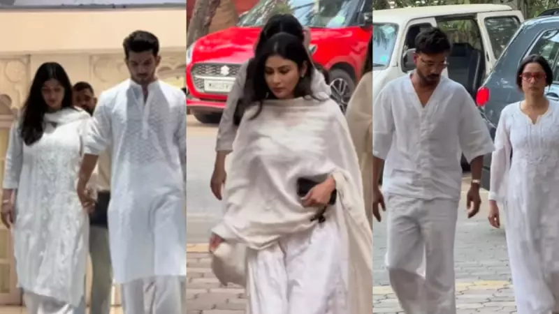 Arjun Bijlani, Mouni Roy, Ankita Lokhande attend Neha's father's prayer meet
