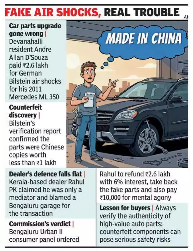 Bengaluru Man Wins Refund After Dealer Sells Fake German Car Parts