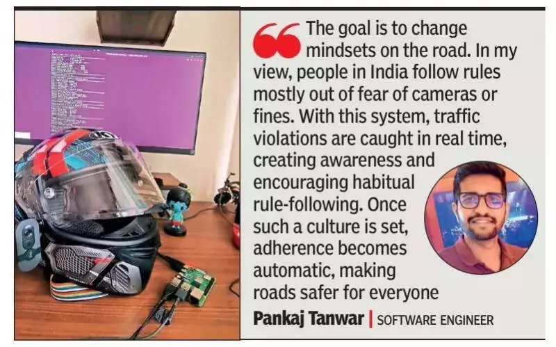 Bengaluru Techie Fights Traffic Chaos with AI Helmet, Reports Violations to Police