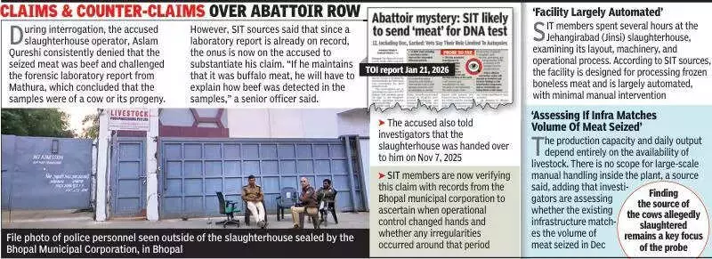 Bhopal SIT Verifies BMC Records in Banned Meat Probe at Jinsi Slaughterhouse