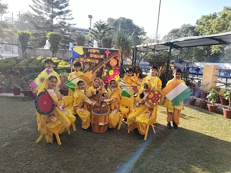 Blue Bird High School Panchkula Celebrates Basant Panchami with Cultural Fervor
