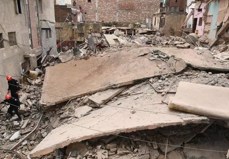 Building Portion Collapses in Amritsar's Godam Mohalla, No Casualties Reported