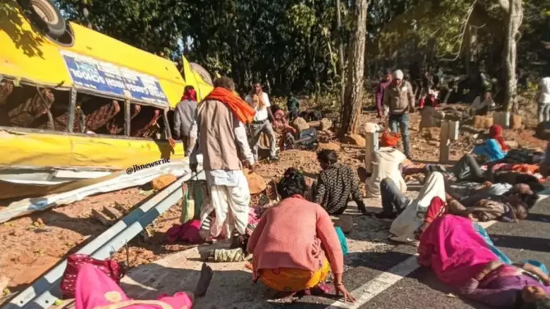 Bus Carrying Wedding Guests Overturns in Latehar, Jharkhand; 6 Dead, 80 Injured