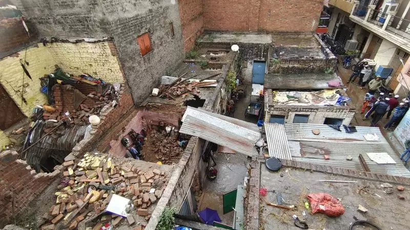 Chandigarh Reels Under Heavy Rain: Waterlogging, Traffic Chaos, and Roof Collapse