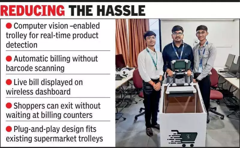 CHARUSAT Students Build Smart Trolley to End Supermarket Queues in Vadodara