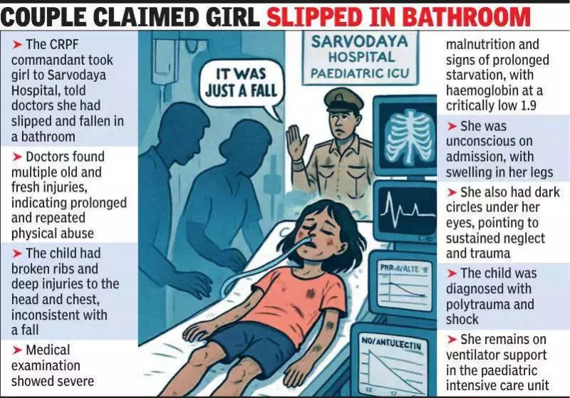 CRPF Commandant, Wife Arrested for Brutal Abuse of 10-Year-Old Girl in Noida