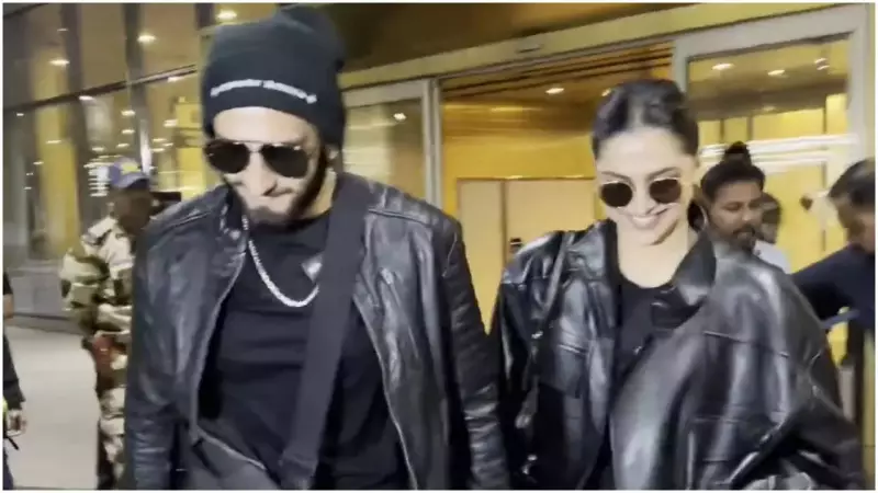 Deepika Padukone Smiles as Paps Call Ranveer Singh 'Dhurandhar' at Mumbai Airport