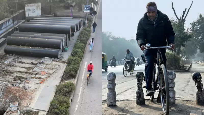 Delhi's Cycle Tracks Fail Commuters: Lanes Blocked, Cyclists Risk Lives on Roads