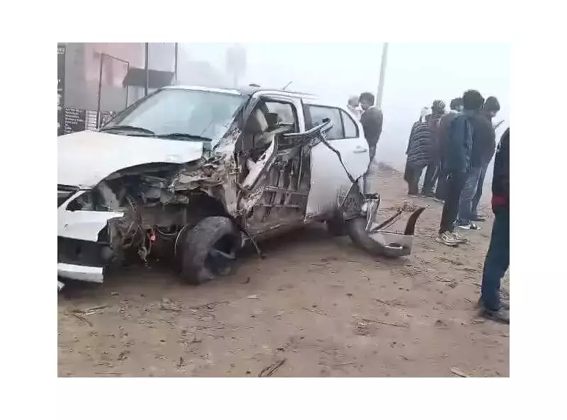 Dense Fog Triggers Two Pile-Ups on NH-9 in Amroha, Six Injured