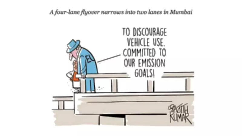 DH Toon Sparks Debate on Discouraging Vehicle Use in Urban India