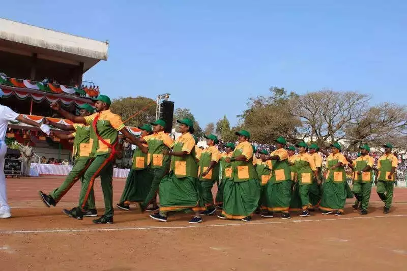 Dharwad's 77th Republic Day Celebrations: Minister Lad Urges Youth to Uphold Constitutional Values