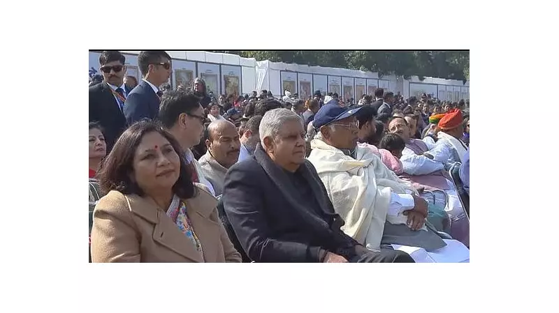 Former VP Dhankhar, Mallikarjun Kharge, Rahul Gandhi Attend Republic Day Parade