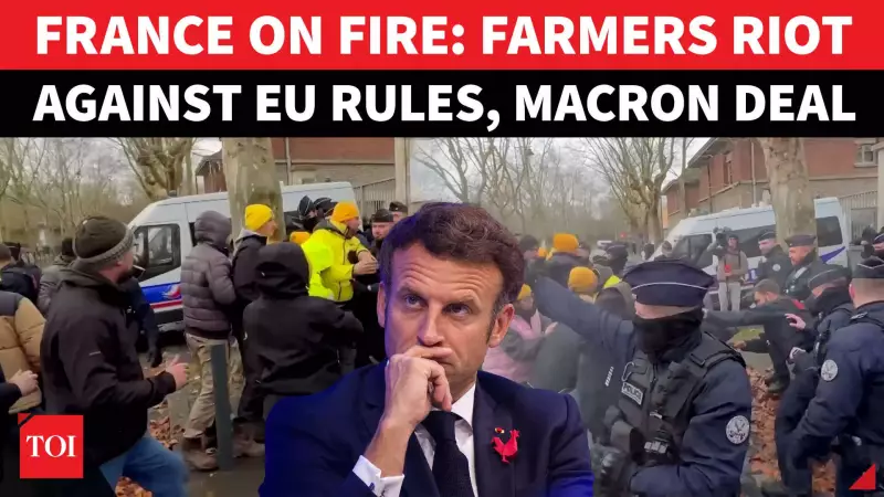 French Farmers Revolt: Tear Gas, Eggs Fly in Protest Against EU Rules & Mercosur Deal