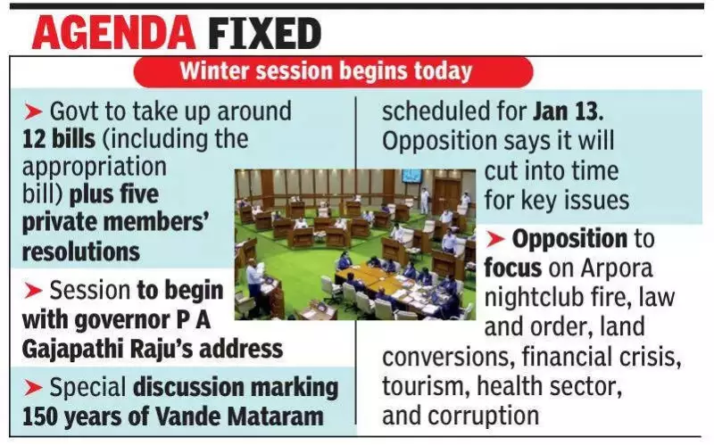 Goa Assembly Winter Session: Stormy 5-Day Debate Looms Over Arpora Fire, Land Rights