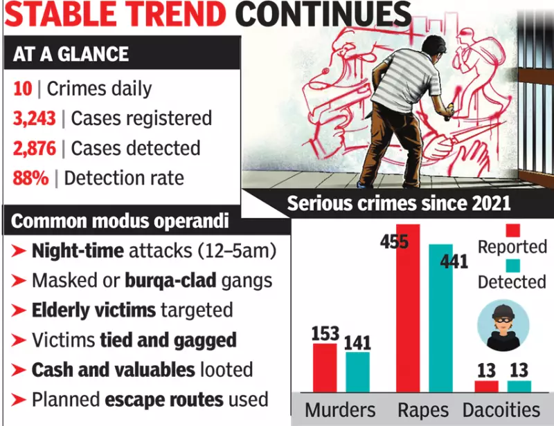 Goa Police Records 10 Daily Crimes in 2025, Maintains 88% Detection Rate