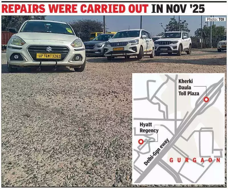 Gurgaon's Kherki Daula Service Road Nightmare: 2-Month Unrepaired Damage Hits Commuters