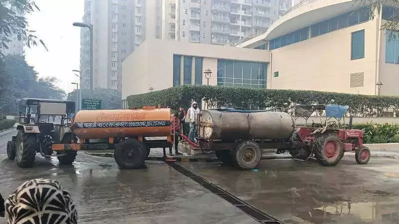 Gurgaon's Water Woes Continue: BPTP Township Still Reliant on Tankers Despite Main Pipeline Repair
