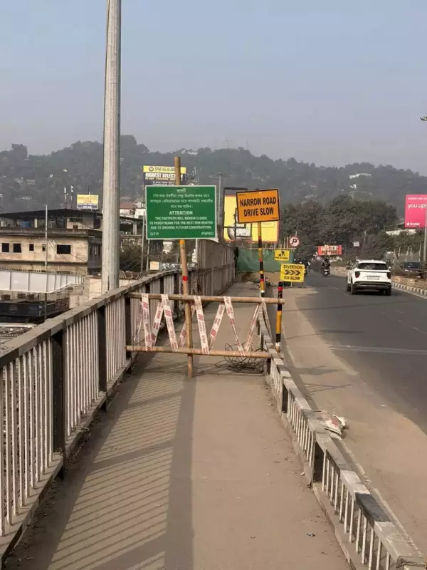 Guwahati's Iconic Sunset Spot Blocked by New Flyover Construction