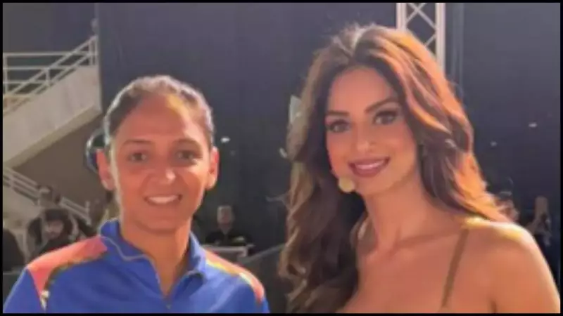 Harnaaz Sandhu Meets Harmanpreet Kaur at WPL 2025, Celebrates Punjab Pride
