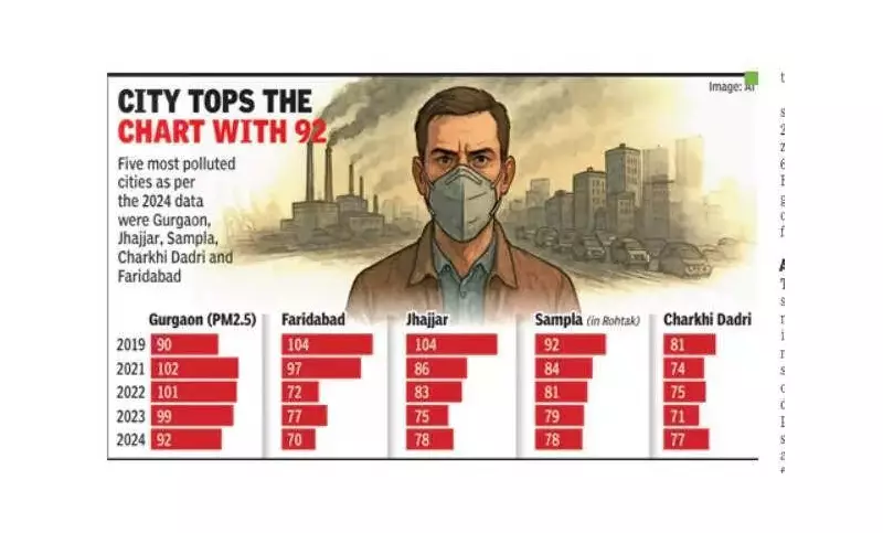 Haryana Air Crisis: 98% Towns Fail PM2.5 Norms in 2024, Only 2 Meet Clean Air Standards