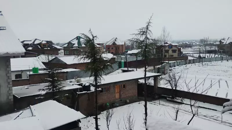 Heavy Snowfall and Rain Paralyze Jammu & Kashmir, Disrupting Life and Key Services