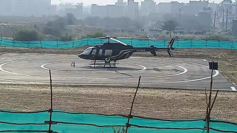 Helicopter Joy Rides Take Off at Prayagraj's Magh Mela, Offering Aerial Views