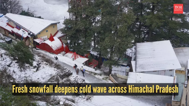 Himachal Pradesh Gripped by Fresh Snowfall, Temperatures Plunge to -10.2°C