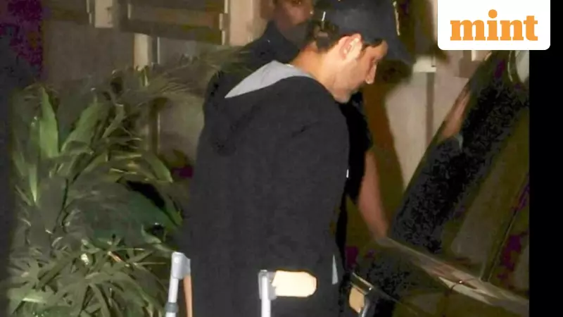 Hrithik Roshan Spotted on Crutches at Mumbai Party, Fans Worry About Knee Injury