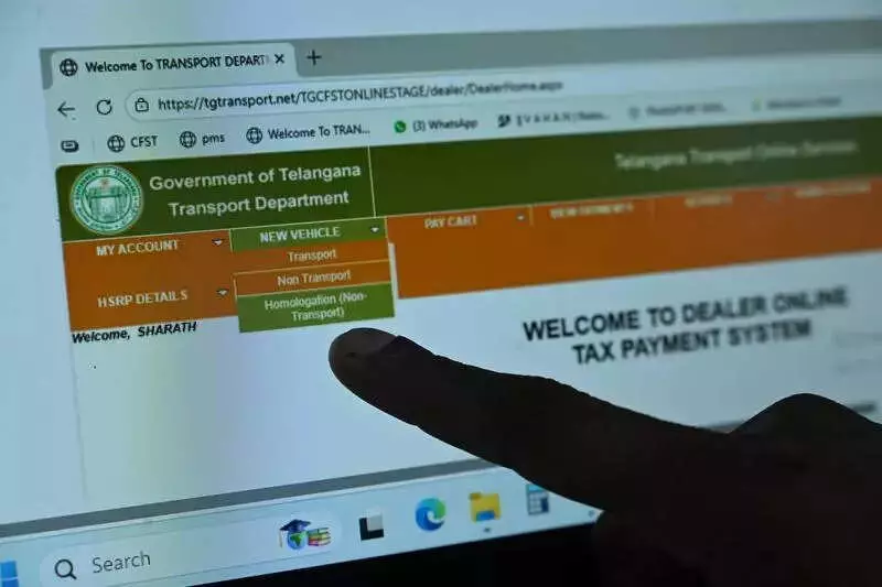 Hyderabad's Dealer-Point Vehicle Registration Faces Initial Tech Glitches on Day One