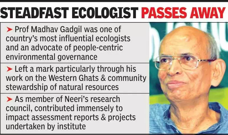 India Mourns Ecologist Madhav Gadgil: Western Ghats Champion Passes