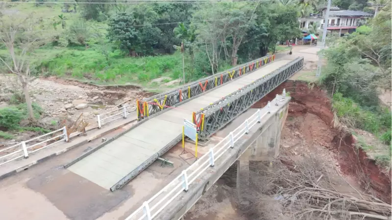 India's First Bailey Bridge Opens in Sri Lanka, Restores Key Road Link Post-Cyclone
