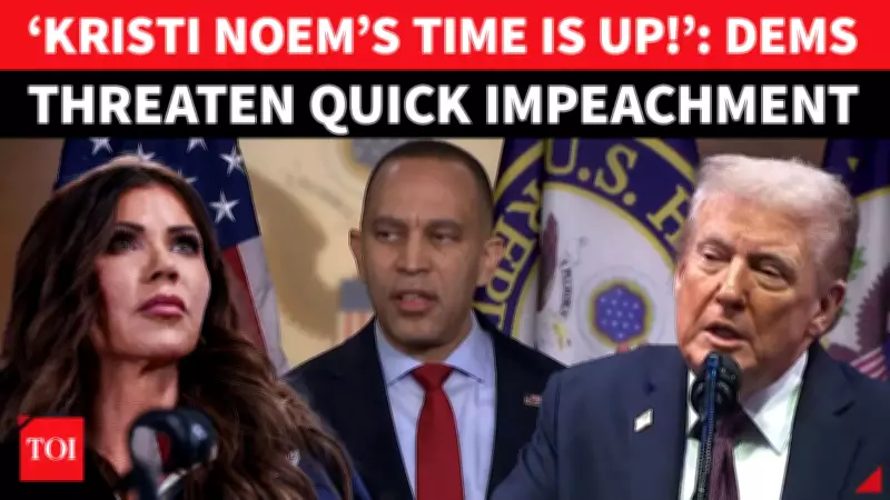 Jeffries Threatens Impeachment of Homeland Security Secretary Kristi Noem Over Fatal Shootings