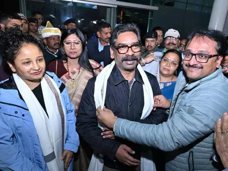 Jharkhand CM Hemant Soren Returns from Davos, UK Investment Mission