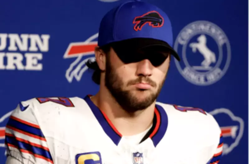 Josh Allen Arrives on Crutches at Bills' Press Conference After Foot Surgery