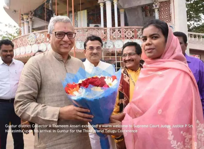 Justice Narasimha Advocates Telugu in Courts, Inaugurates World Telugu Mahasabha