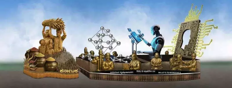 Karnataka's Republic Day Tableau Showcases Journey from Millets to Microchips