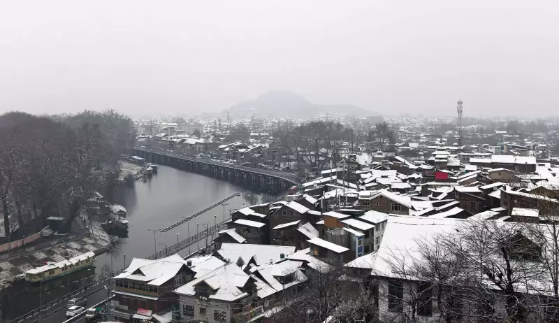 Kashmir Valley Blanketed in Snow: Highways Closed, Flights Cancelled