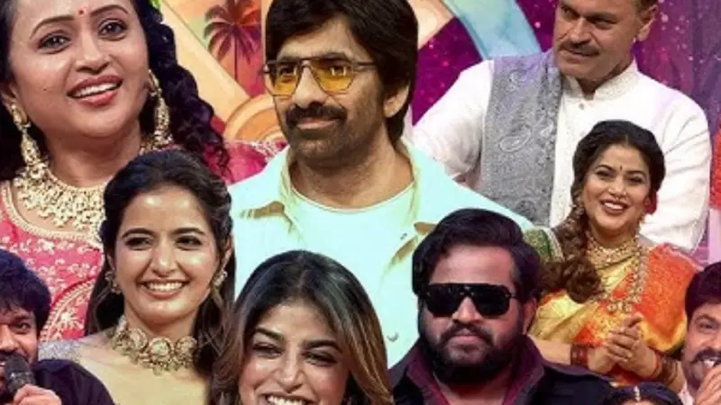 Kavya Shree's Playful Proposal to Ravi Teja & Hyper Aadi's Political Skit Spark Buzz